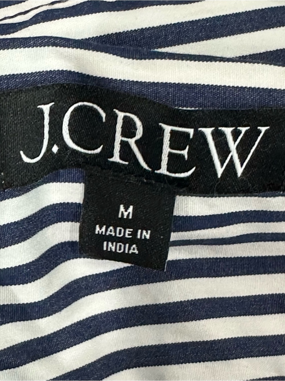 J.crew Amelia Shirtdress Navy White Vertical Stripe Belted Pockets - Picture 7 of 9